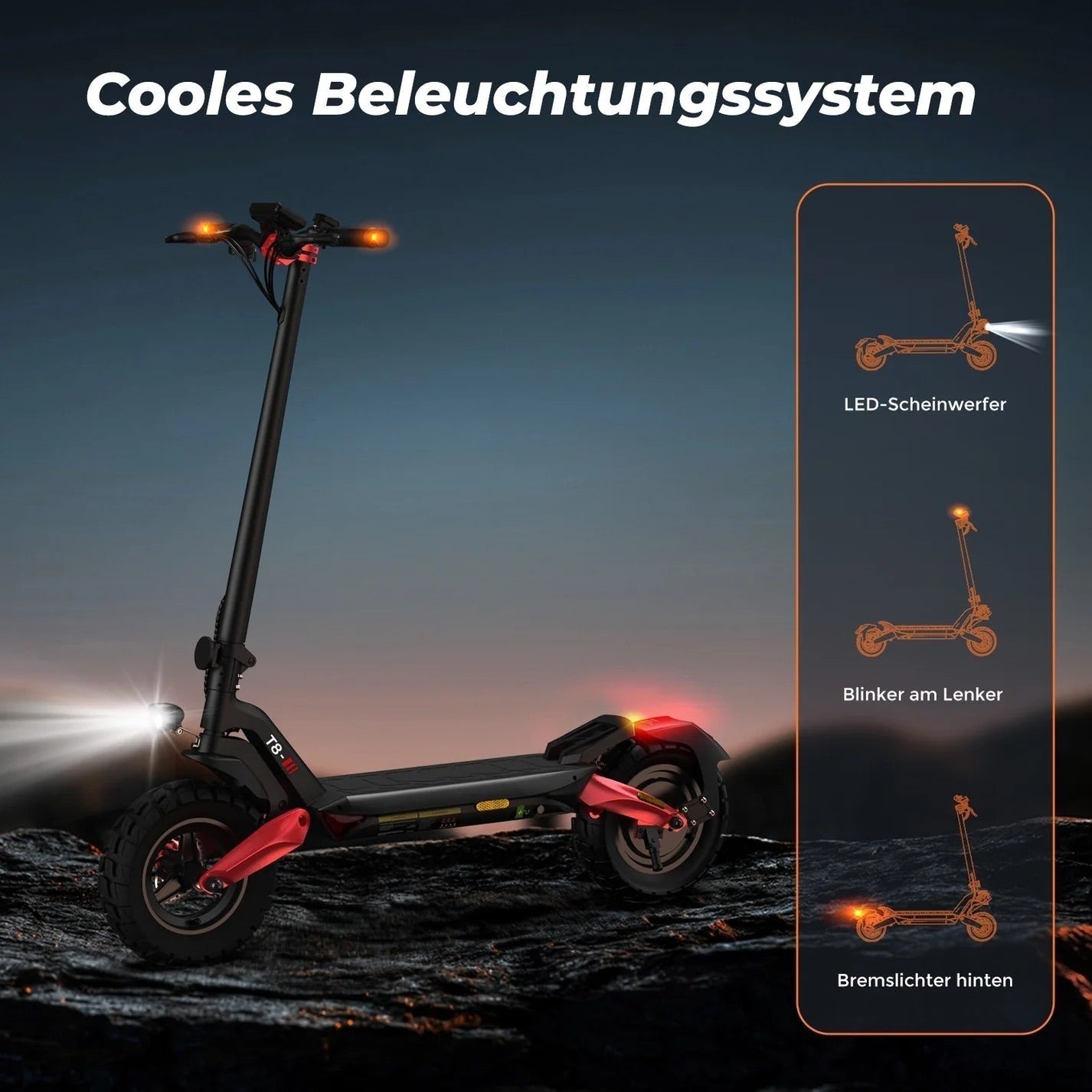 iScooter 1200W T8 Offroad E-Scooter Mit Straßenzulassung (ABE/eKFV)